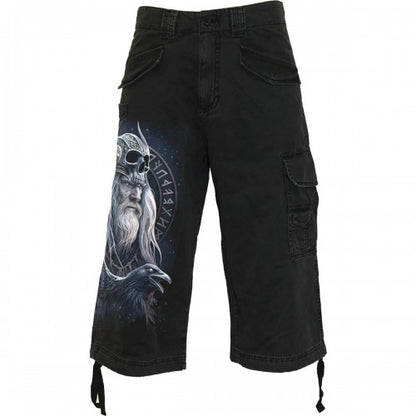 Front - Spiral Unisex Adult Odins Warrior Vintage Cargo Shorts