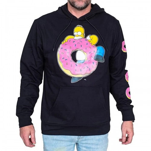 Front - The Simpsons Unisex Adult Donut Head Hoodie