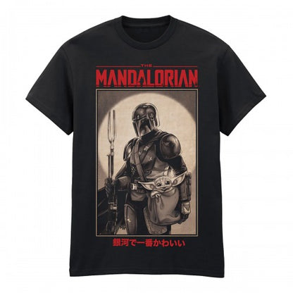 Front - Star Wars: The Mandalorian Unisex Adult Poster Art T-Shirt