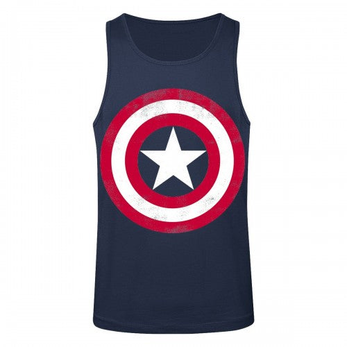 Front - Captain America Unisex Adult Shield Tank Top