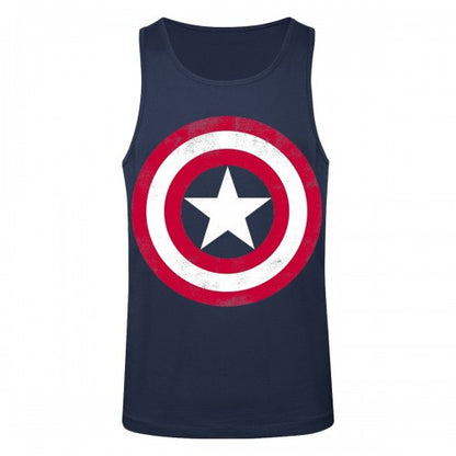 Front - Captain America Unisex Adult Shield Tank Top