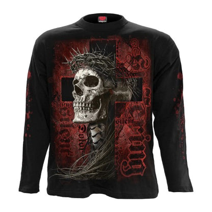Front - Spiral Direct Unisex Adult Silent Suffering Long-Sleeved T-Shirt