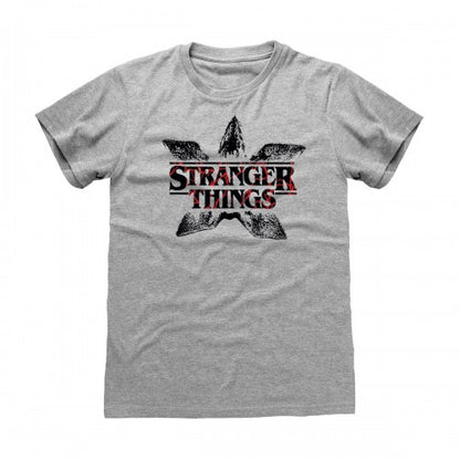 Front - Stranger Things Unisex Adult Demogorgon Mouth Heather T-Shirt