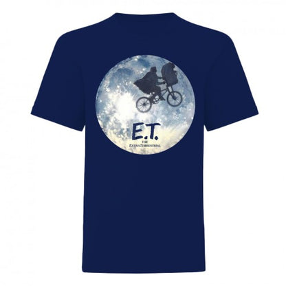 Front - E.T. the Extra-Terrestrial Unisex Adult Moon Silhouette T-Shirt