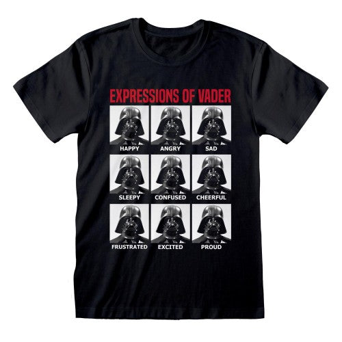 Front - Star Wars Unisex Adult Expressions Of Vader T-Shirt