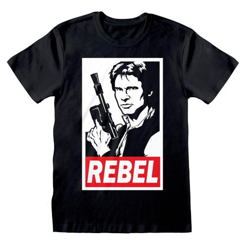 Front - Star Wars Unisex Adult Rebel Han Solo T-Shirt