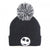 Front - Nightmare Before Christmas Face Jack Skellington Beanie