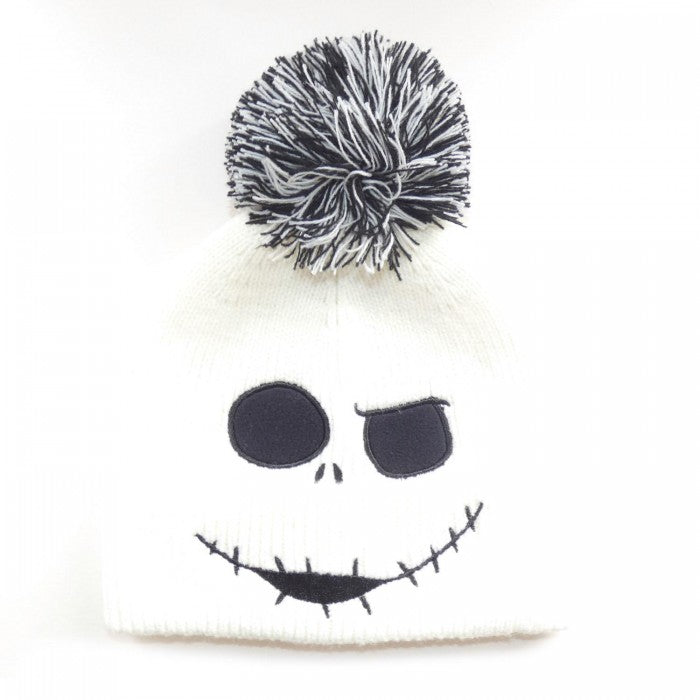 Front - Nightmare Before Christmas Jumbo Face Jack Skellington Beanie