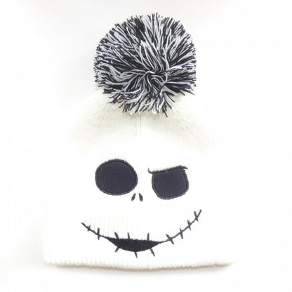 Front - Nightmare Before Christmas Jumbo Face Jack Skellington Beanie