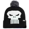 Front - The Punisher Pom Pom Skull Beanie