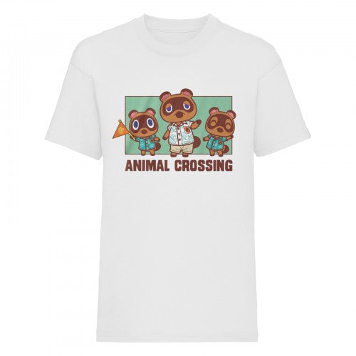 Front - Animal Crossing Womens/Ladies Nook Family Fitted T-Shirt