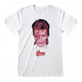 Front - David Bowie Unisex Adult Aladdin Sane T-Shirt