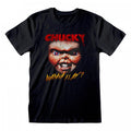 Front - Childs Play Unisex Adult Chucky Face T-Shirt