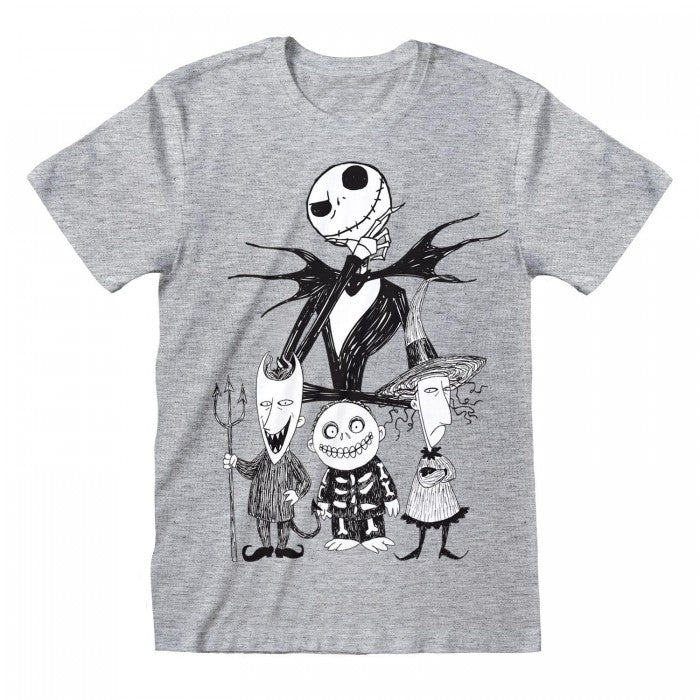 Front - Nightmare Before Christmas Unisex Adult Trick Or Treaters T-Shirt