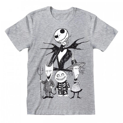 Front - Nightmare Before Christmas Unisex Adult Trick Or Treaters T-Shirt