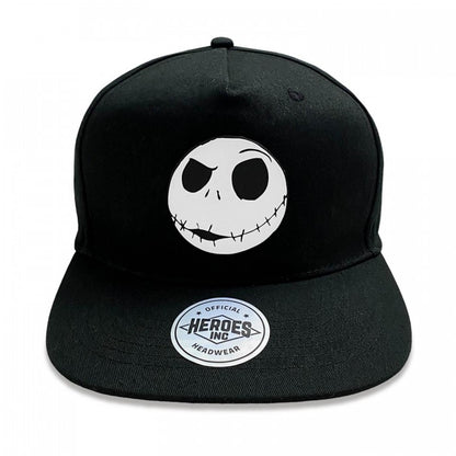 Front - Nightmare Before Christmas Jack Skellington Face Snapback Cap