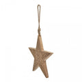 Front - Hill Interiors Wooden Star Hanging Ornament