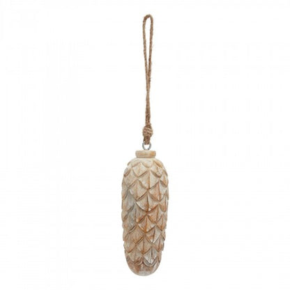 Front - Hill Interiors Antique Pine Cone Bauble