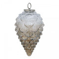 Front - Hill Interiors Glass Pine Cone Bauble