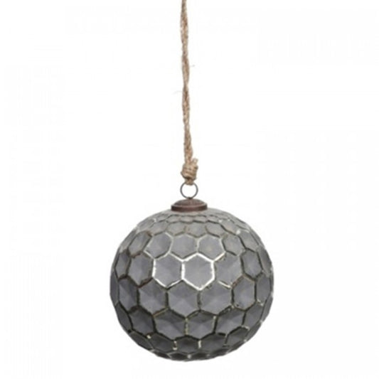 Front - Hill Interiors Metallic Honeycomb Bauble