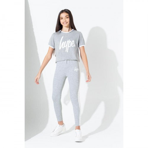 Front - Hype Childrens/Kids Ringer Crop Top