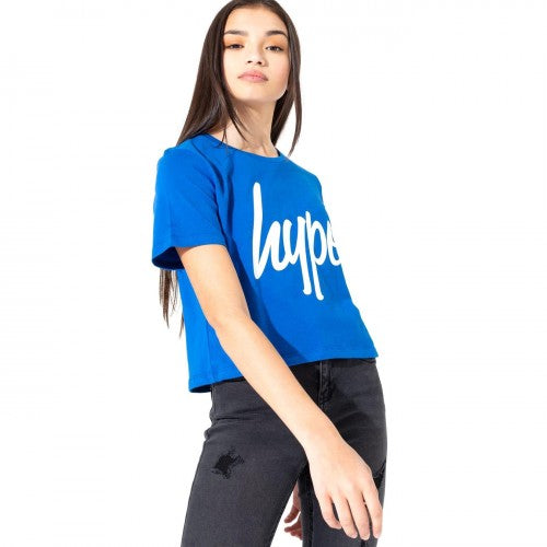 Front - Hype Childrens/Kids Script Crop Top