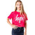 Front - Hype Childrens/Kids Disty Rainbow Crop Top