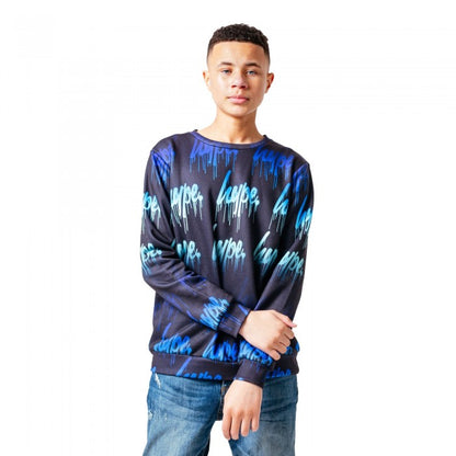 Front - Hype Childrens/Kids Drips Repeat Logo Sweatshirt