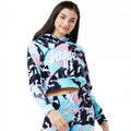 Front - Hype Girls Pastel Abstract Cropped Pullover Hoodie