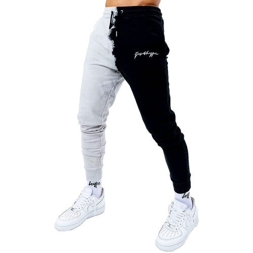 Front - Hype Mens Splice Tie Dye Jogging Bottoms