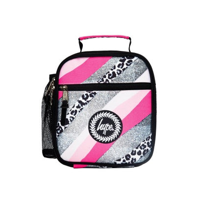 Front - Hype Glitter Wave Leopard Lunch Bag