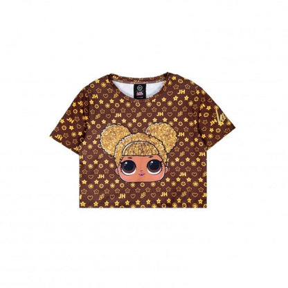 Front - Hype Girls Queen Bee LOL Surprise Crop T-Shirt