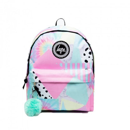 Front - Hype Pastel Collage Backpack