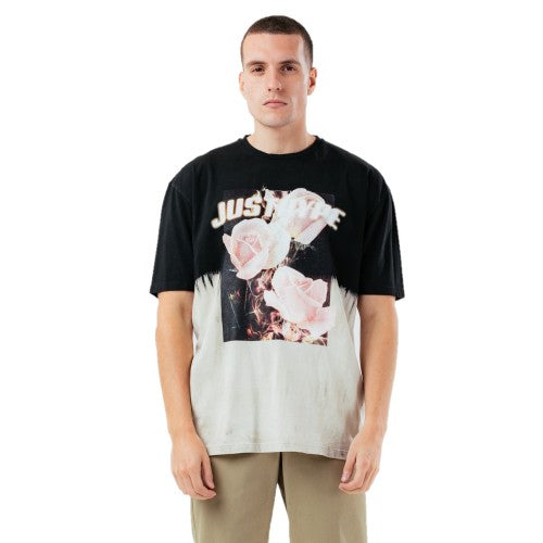 Front - Hype Mens Rose Fire Oversized T-Shirt