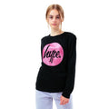 Front - Hype Girls Script Glitter Long-Sleeved T-Shirt