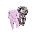 Front - Hype Baby Animal Print Sleepsuit (Pack of 2)