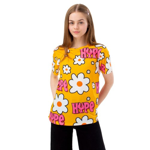 Front - Hype Girls Wavey Daisy T-Shirt