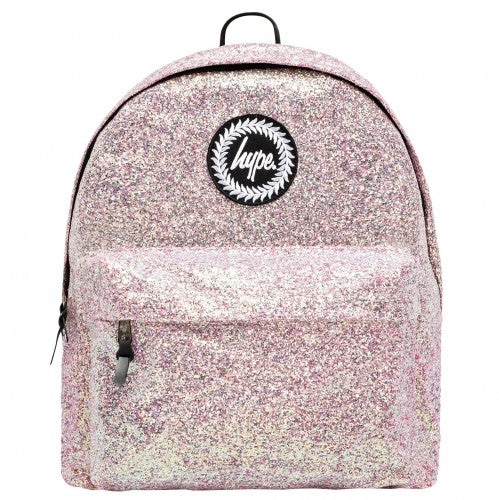 Front - Hype Iridescent Sequin Backpack