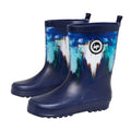 Front - Hype Childrens/Kids Watercolour Drips Wellington Boots