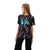 Front - Hype Girls Sketch Heart Holographic Script T-Shirt
