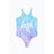 Front - Hype Girls Marble Swirl One Piece Swimsuit