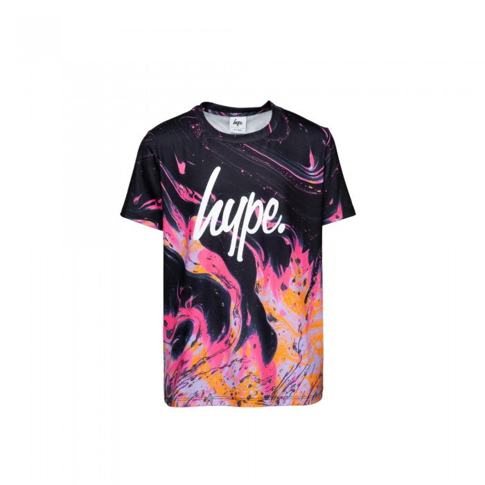 Front - Hype Girls Marble Swirl T-Shirt