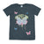 Front - Hype Girls Butterfly Acid Wash T-Shirt