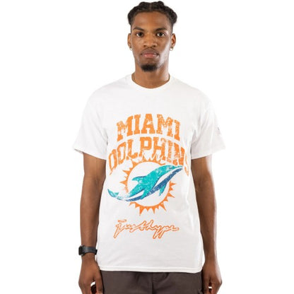 Front - Hype Unisex Adult Miami Dolphins NFL T-Shirt