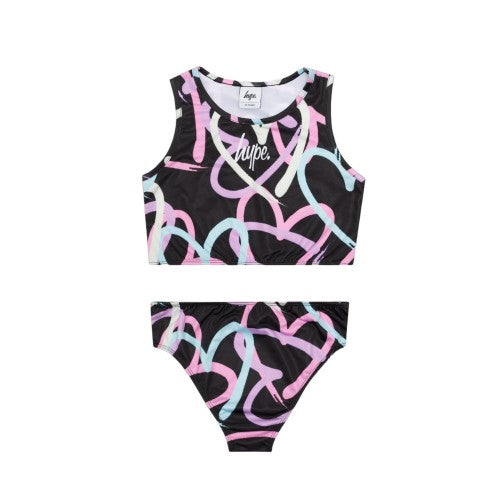 Front - Hype Girls Pastel Heart Bikini