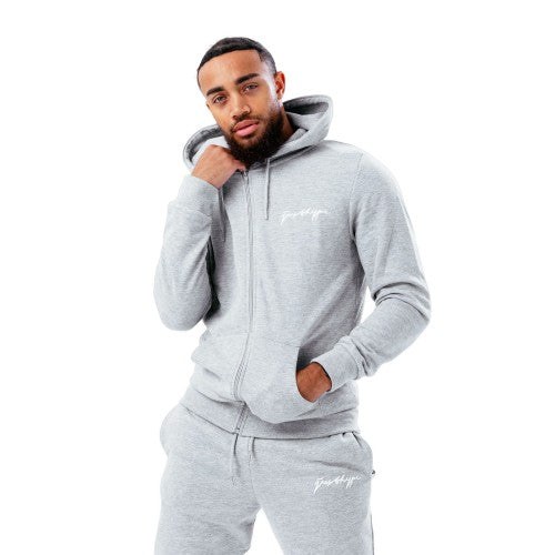 Front - Hype Mens Scribble Marl Full Zip Hoodie