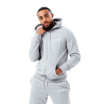 Front - Hype Mens Scribble Marl Full Zip Hoodie