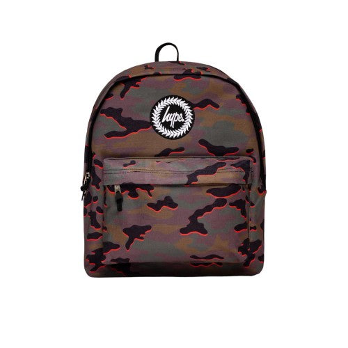 Front - Hype Camouflage Backpack & Pencil Case