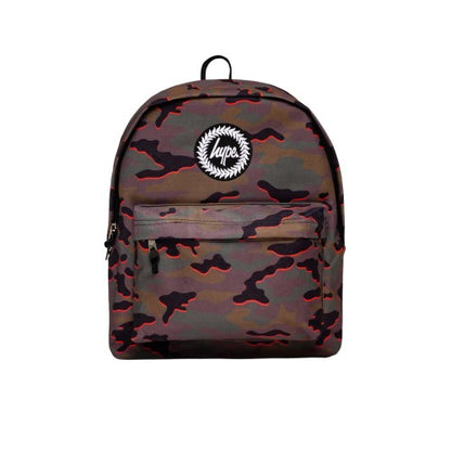 Front - Hype Camouflage Backpack & Pencil Case