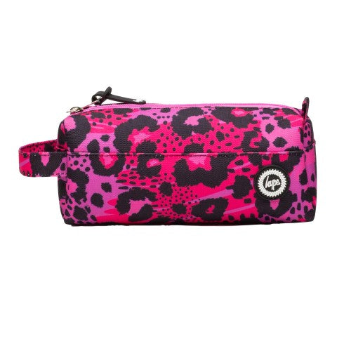 Front - Hype Leopard Print Pencil Case
